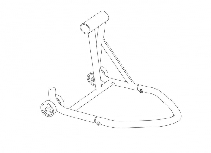 Motorcycle stand PUIG SIDE STAND 5849N Negru dreapta [1]