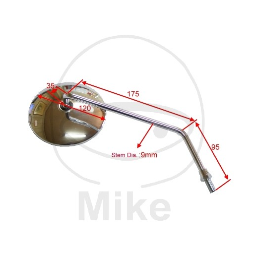 Oglinda retrovizoare JMT ZR 8878 Cromat stanga [2]