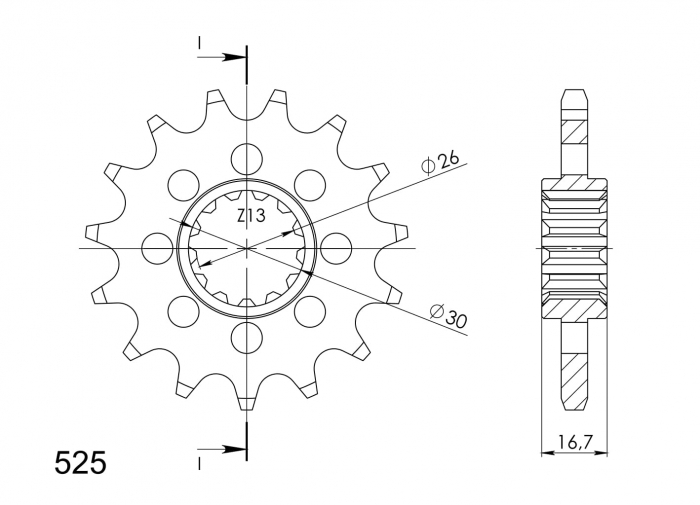 Pinion fata SUPERSPROX CST-1370:15 15T, 525 [2]