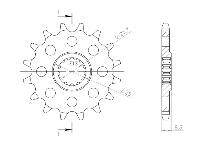 Pinion fata SUPERSPROX CST-1537:15 15T, 525 [2]