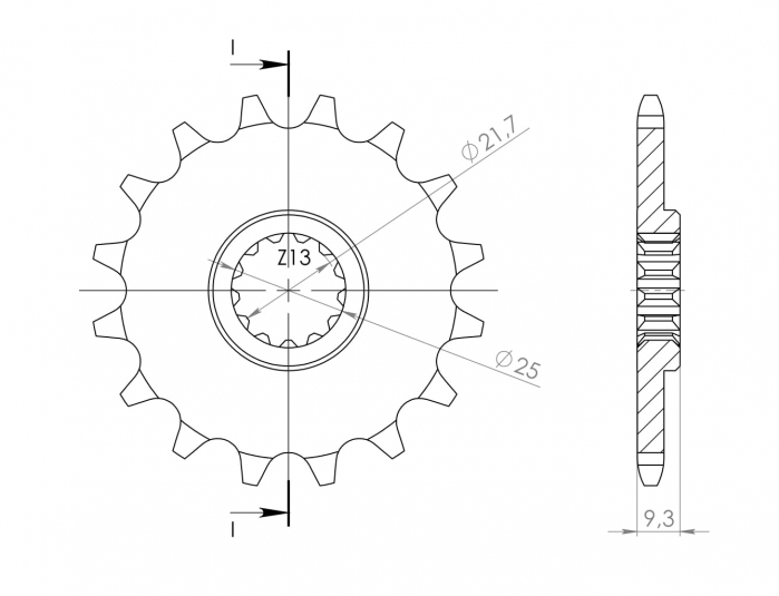 Pinion fata SUPERSPROX CST-1539:14 14T, 520 [2]