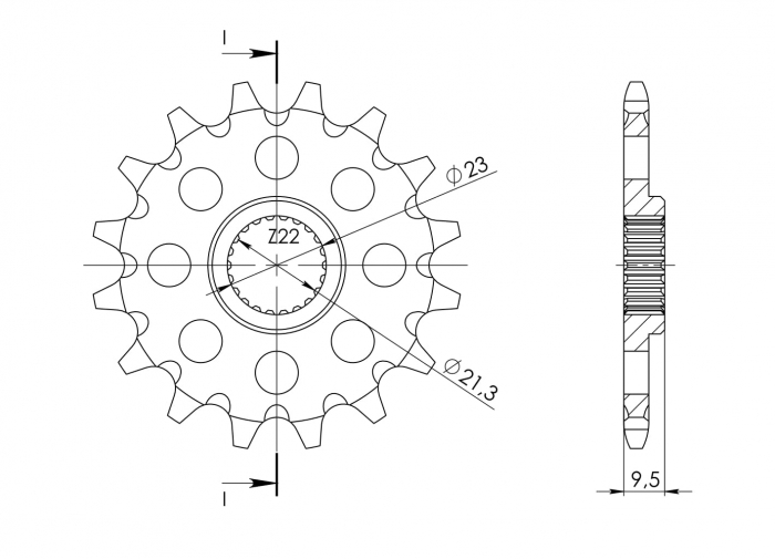 Pinion fata SUPERSPROX CST-1577:15 15T, 520 [2]