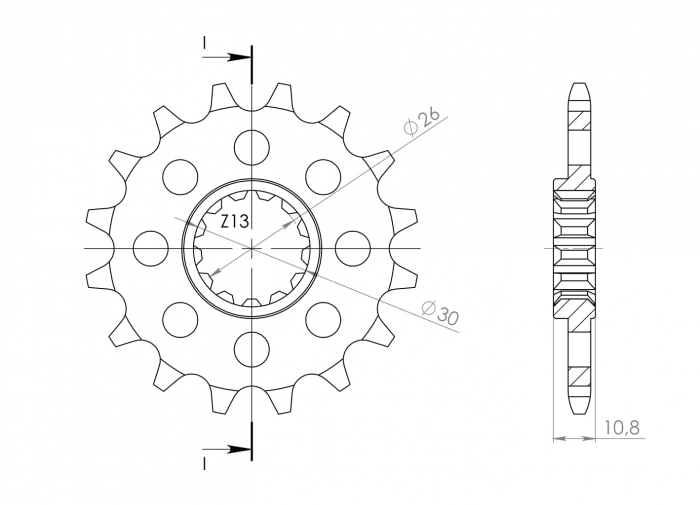 Pinion fata SUPERSPROX CST-1579:17 17T, 520 [2]