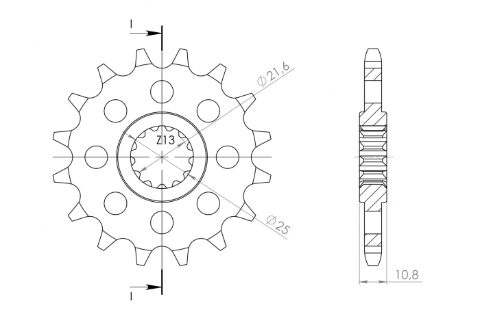 Pinion fata SUPERSPROX CST-1586:16 16T, 525 [2]