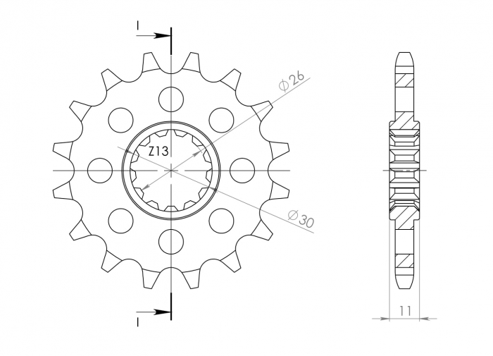 Pinion fata SUPERSPROX CST-1591:16 16T, 525 [2]