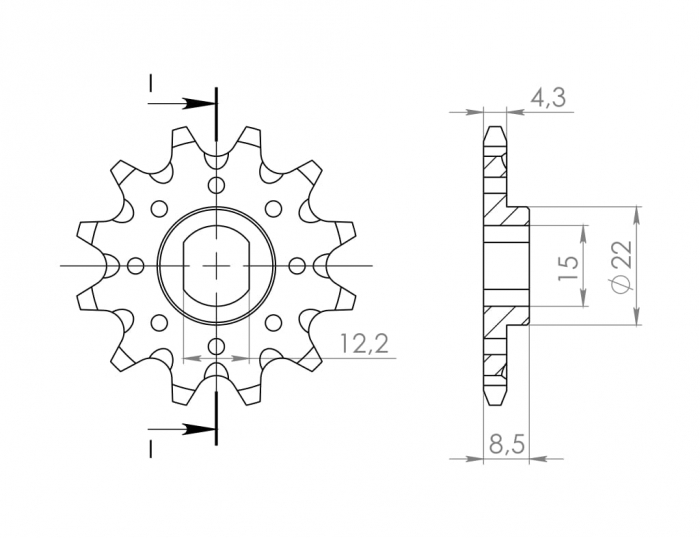 Pinion fata SUPERSPROX CST-1899:11 11T, 415 [2]