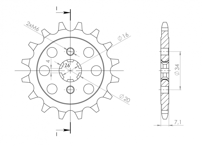 Pinion fata SUPERSPROX CST-1903:14 14T, 520 [2]