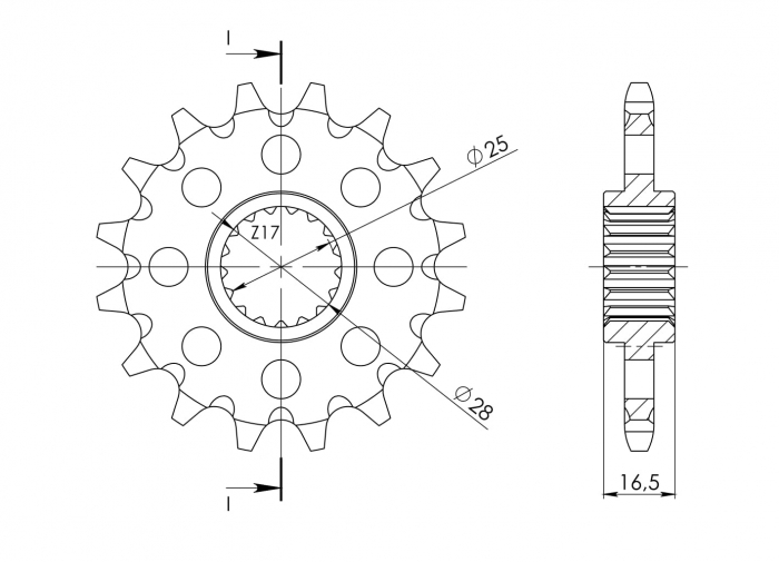 Pinion fata SUPERSPROX CST-1904:16 16T, 525 [2]