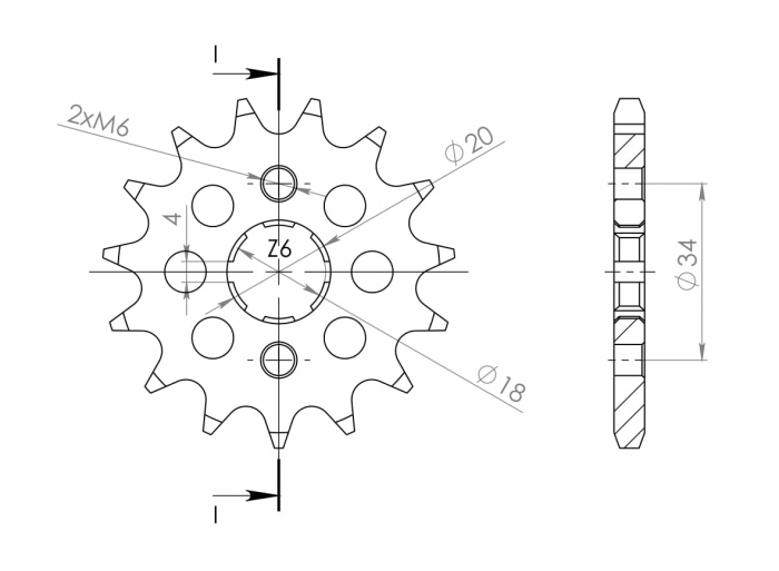 Pinion fata SUPERSPROX CST-259:15 15T, 428 [2]