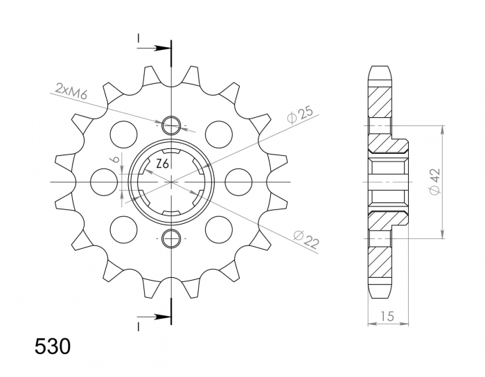 Pinion fata SUPERSPROX CST-292:16 16T, 530 [2]