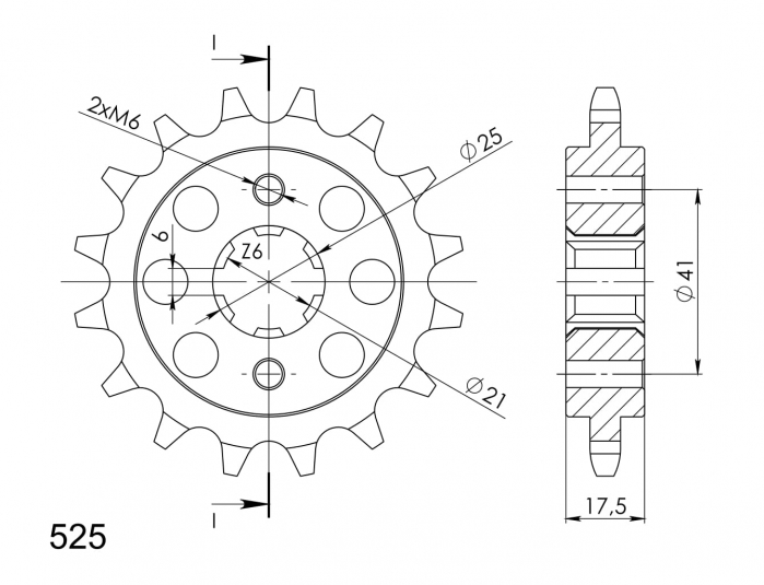 Pinion fata SUPERSPROX CST-294:15 15T, 525 [2]