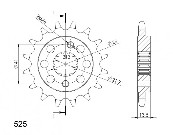 Pinion fata SUPERSPROX CST-296:16 16T, 525 [2]