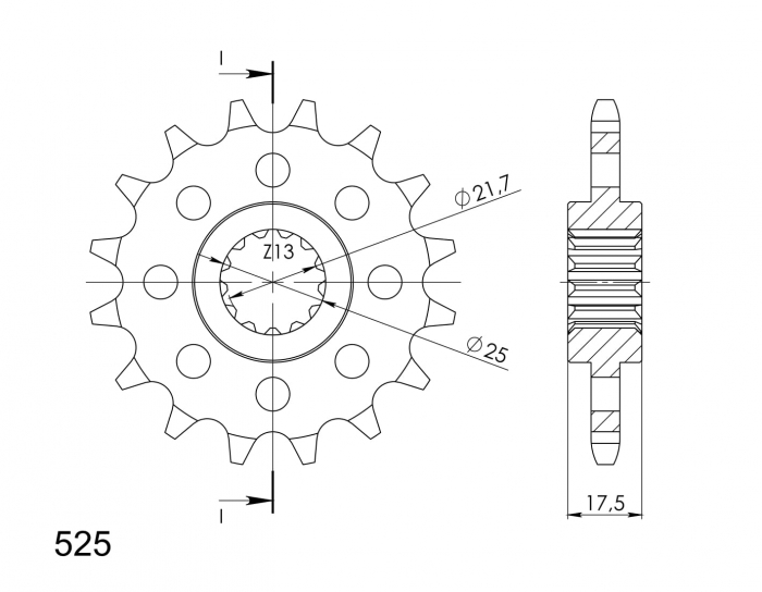 Pinion fata SUPERSPROX CST-297:15 15T, 525 [2]