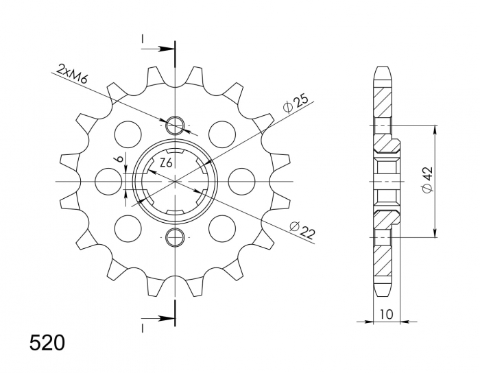 Pinion fata SUPERSPROX CST-306:15 15T, 520 [2]