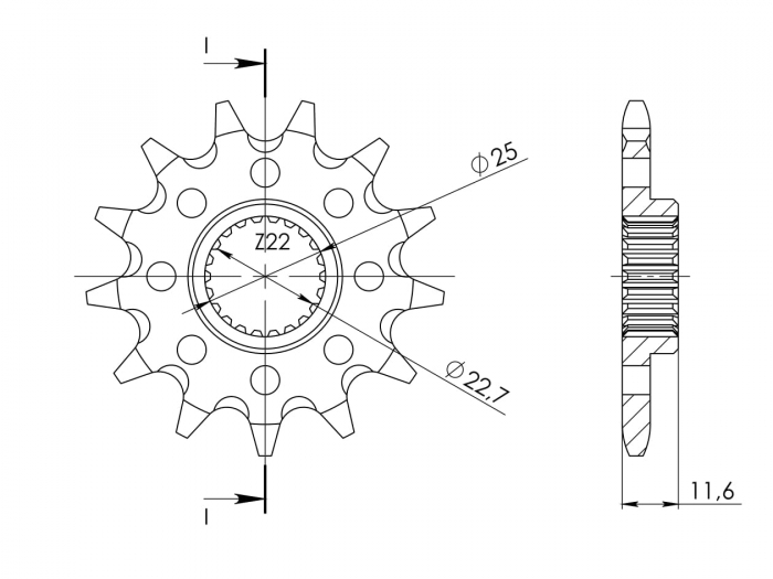 Pinion fata SUPERSPROX CST-3221:13 13T, 520 [2]