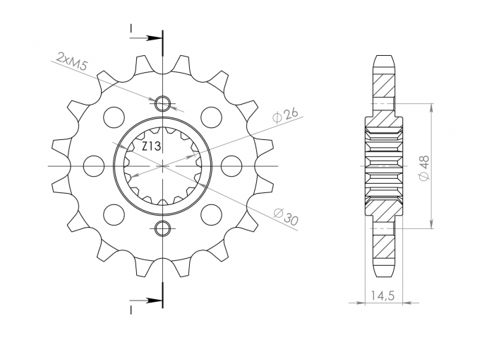 Pinion fata SUPERSPROX CST-339:18 18T, 530 [2]