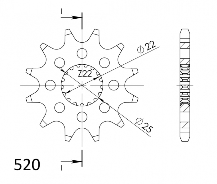 Pinion fata SUPERSPROX CST-394:14 14T, 520 [2]