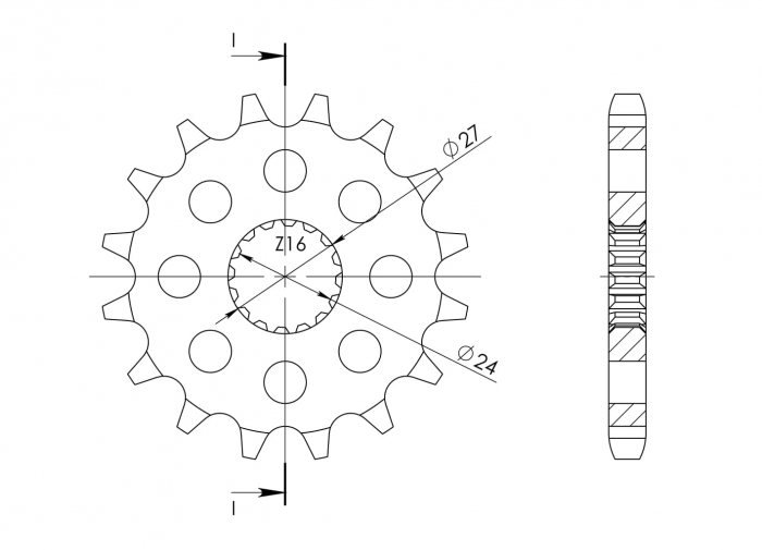Pinion fata SUPERSPROX CST-423:17 17T, 530 [2]