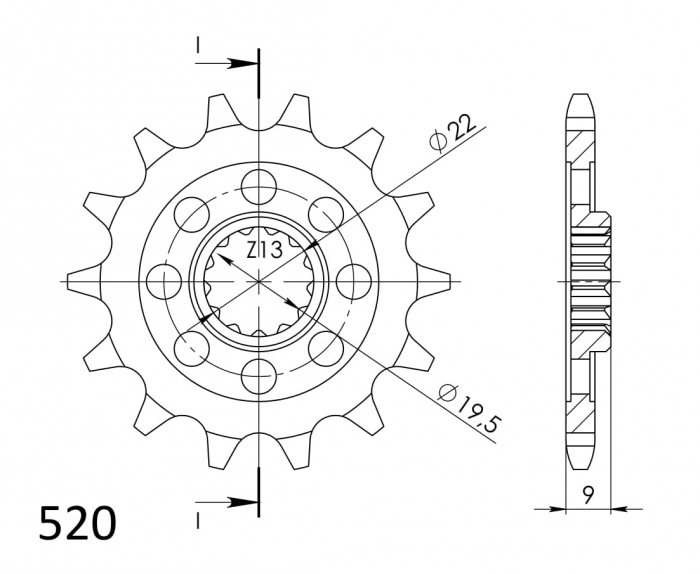 Pinion fata SUPERSPROX CST-428:14 14T, 428 [2]