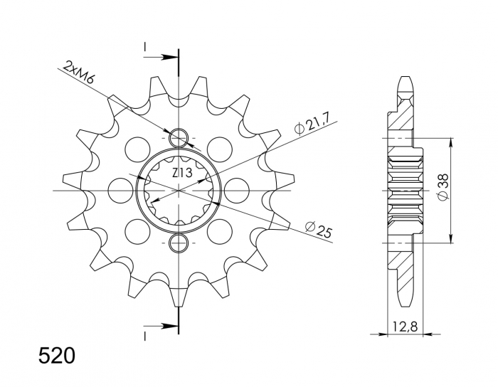 Pinion fata SUPERSPROX CST-511:15 15T, 520 [2]