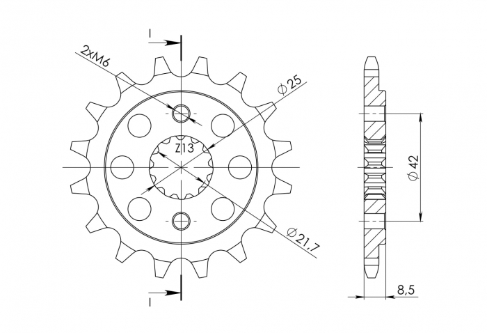 Pinion fata SUPERSPROX CST-512:15 15T, 520 [2]