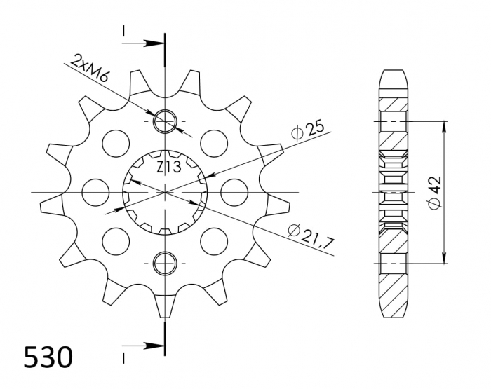 Pinion fata SUPERSPROX CST-513:14 14T, 530 [2]