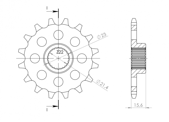 Pinion fata SUPERSPROX CST-577:15 15T, 520 [2]