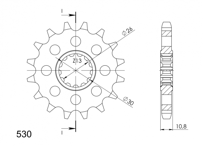 Pinion fata SUPERSPROX CST-579:16 16T, 530 [2]