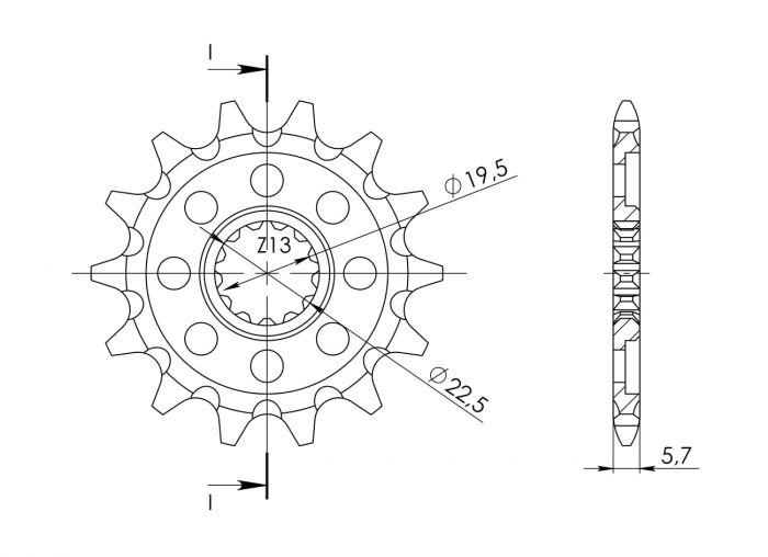 Pinion fata SUPERSPROX CST-825:13 13T, 520 [2]