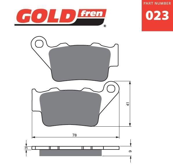 Placute de frana GOLDFREN 023 S33 OFF-ROAD Spate [1]
