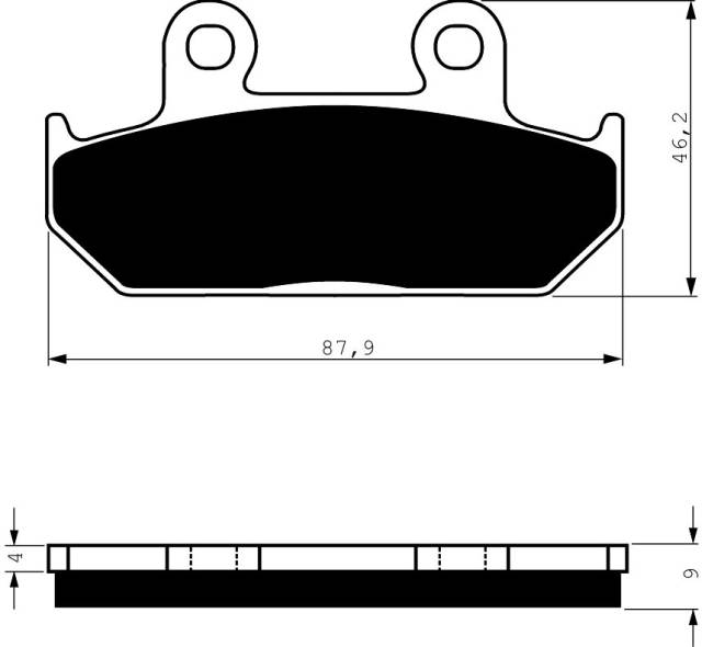 Placute de frana GOLDFREN 024 S33 STREET FRONT [1]