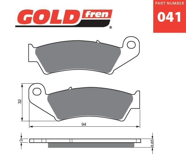 Placute de frana GOLDFREN 041 S33 OFF-ROAD FRONT [1]