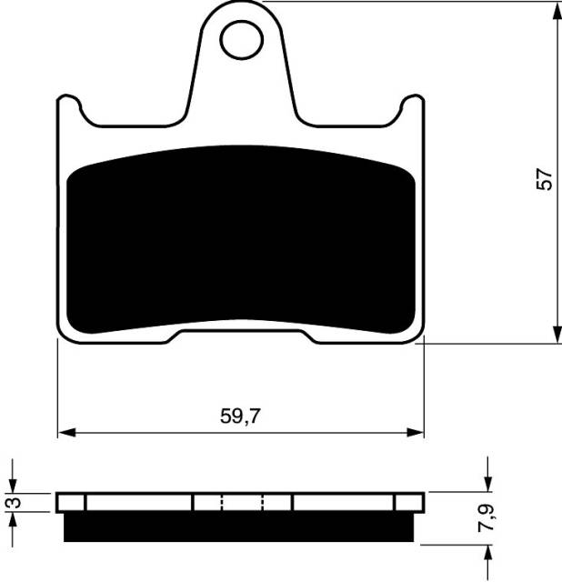 Placute de frana GOLDFREN 148 S33 STREET Spate [1]