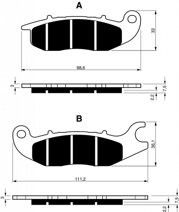 Placute de frana GOLDFREN 210 AD [1]