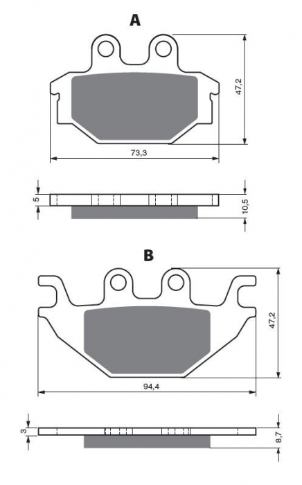 Placute de frana GOLDFREN 230 AD [1]