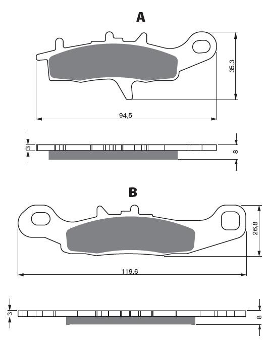 Placute de frana GOLDFREN 245 S3 [1]