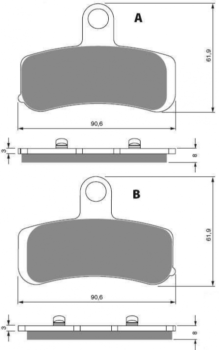 Placute de frana GOLDFREN 275 S33 STREET FRONT [1]