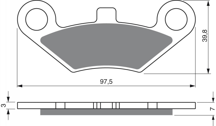 Placute de frana GOLDFREN 284 S33 OFF-ROAD [1]