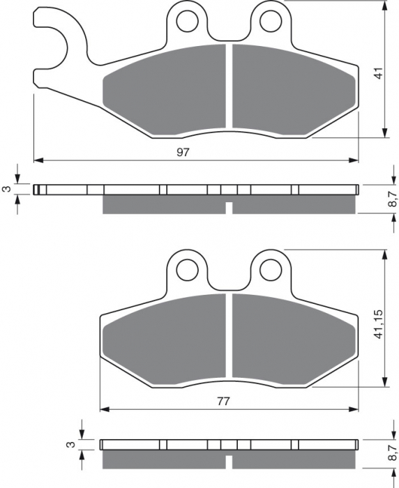 Placute de frana GOLDFREN 293 AD [1]