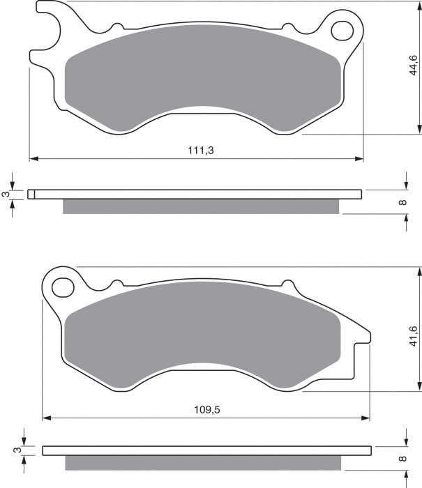 Placute de frana GOLDFREN 299 S3 [1]