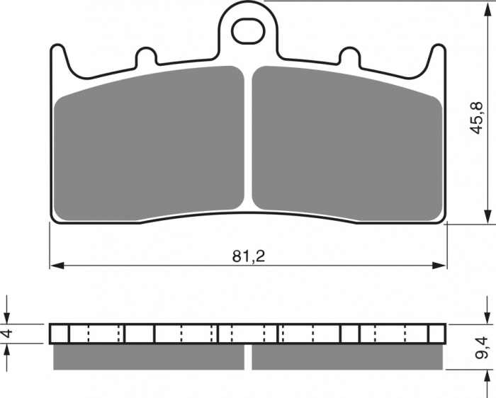 Placute de frana GOLDFREN 318 S33 STREET FRONT [1]
