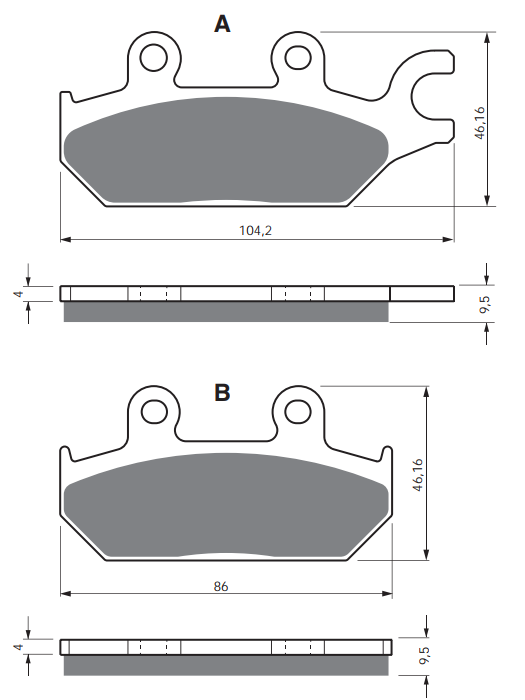 Placute de frana GOLDFREN 345 S3 [1]