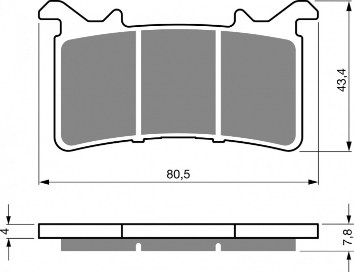 Placute de frana GOLDFREN 415 GP6 [1]