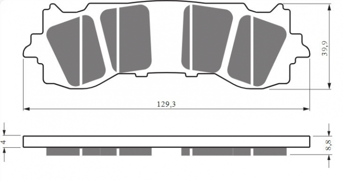 Placute de frana GOLDFREN 430 S33 STREET FRONT [1]