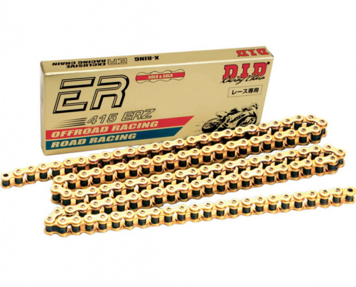 Racing Chain D.I.D Chain 415ERZ SDH Gold&Gold 110 zale [1]