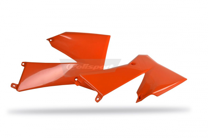 Radiator scoops POLISPORT (pereche) orange KTM [1]