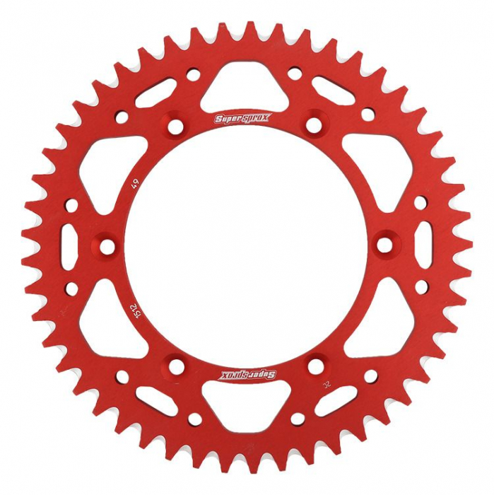 Rear ALU sprocket SUPERSPROX RAL-1512:49-RED Rosu 49T, 520 [1]