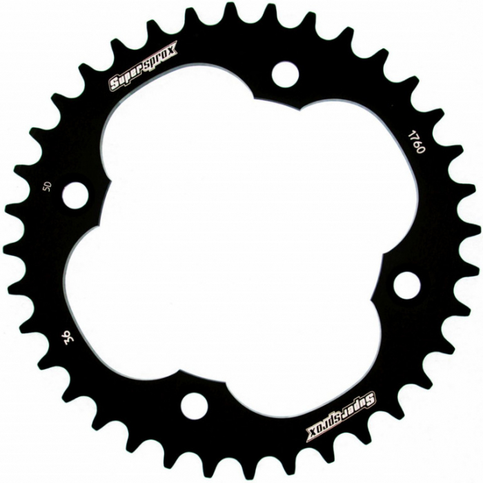 Rear ALU sprocket SUPERSPROX RAL-1760:36-BLK Negru 36T, 520 [1]