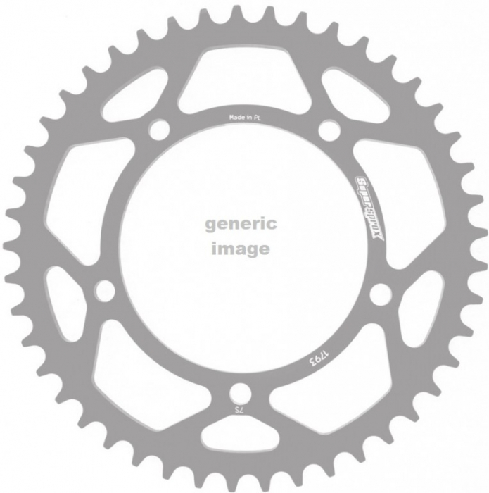 Rear ALU sprocket SUPERSPROX RAL-1793:43-BLK Negru 43T, 520 [1]