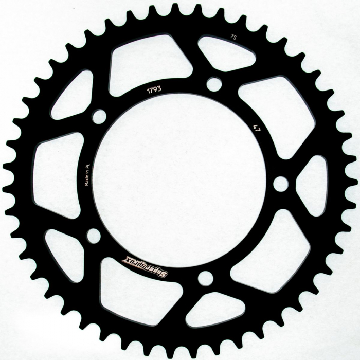 Rear ALU sprocket SUPERSPROX RAL-1793:47-BLK Negru 47T, 520 [1]